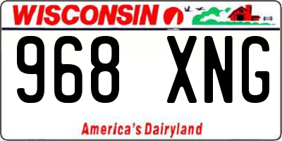 WI license plate 968XNG