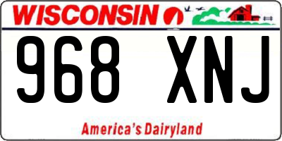 WI license plate 968XNJ