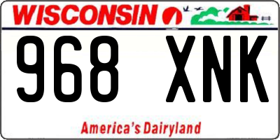 WI license plate 968XNK