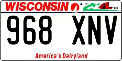 WI license plate 968XNV