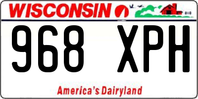 WI license plate 968XPH