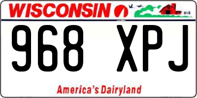 WI license plate 968XPJ