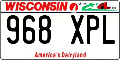 WI license plate 968XPL
