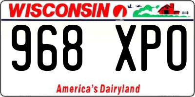 WI license plate 968XPO