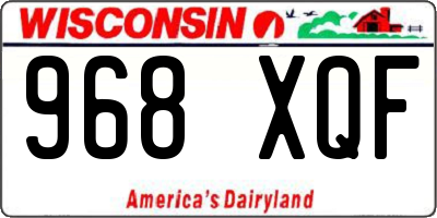 WI license plate 968XQF