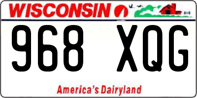 WI license plate 968XQG