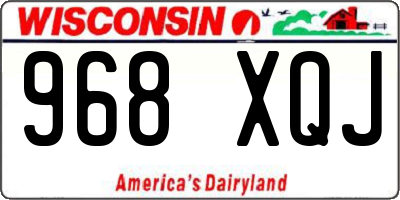 WI license plate 968XQJ