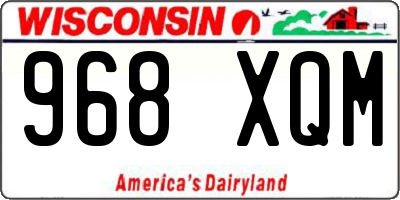 WI license plate 968XQM