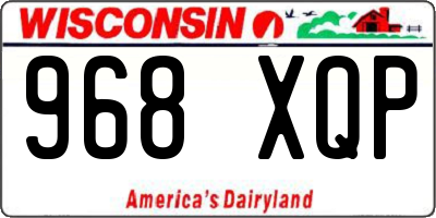 WI license plate 968XQP