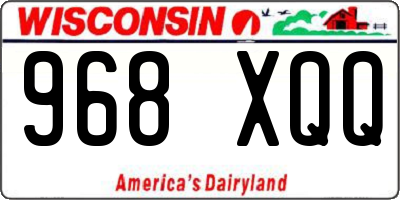 WI license plate 968XQQ