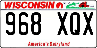 WI license plate 968XQX