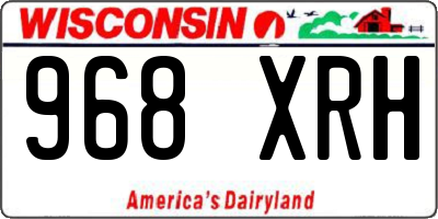 WI license plate 968XRH