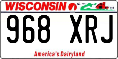 WI license plate 968XRJ