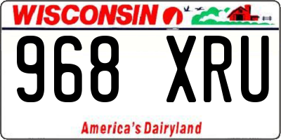 WI license plate 968XRU