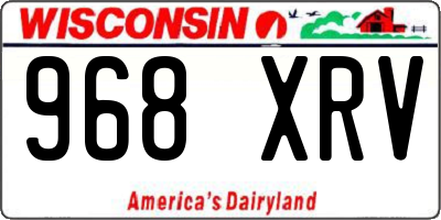 WI license plate 968XRV