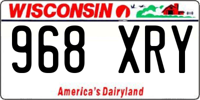 WI license plate 968XRY