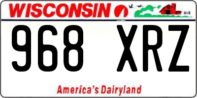 WI license plate 968XRZ