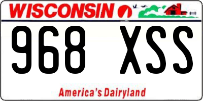 WI license plate 968XSS