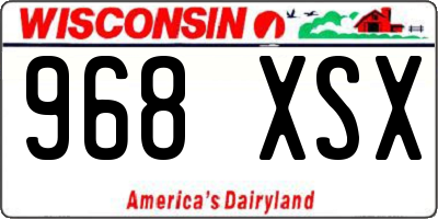 WI license plate 968XSX