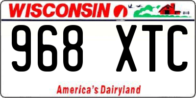 WI license plate 968XTC