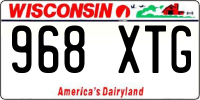 WI license plate 968XTG