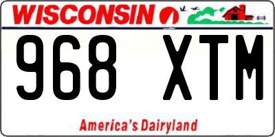 WI license plate 968XTM