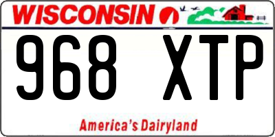 WI license plate 968XTP