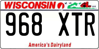 WI license plate 968XTR