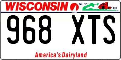 WI license plate 968XTS