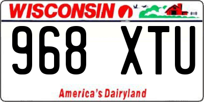 WI license plate 968XTU