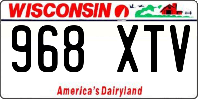 WI license plate 968XTV