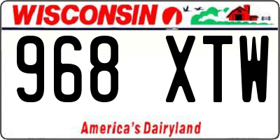 WI license plate 968XTW
