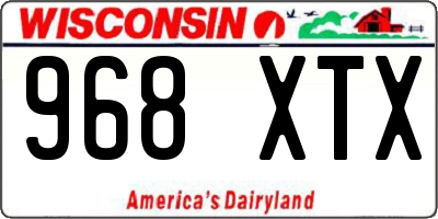 WI license plate 968XTX