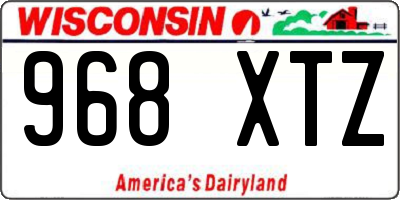 WI license plate 968XTZ