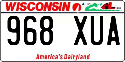 WI license plate 968XUA