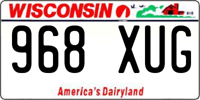 WI license plate 968XUG