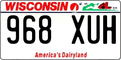 WI license plate 968XUH