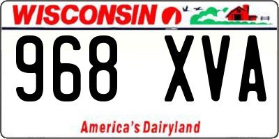 WI license plate 968XVA