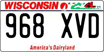 WI license plate 968XVD