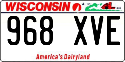 WI license plate 968XVE