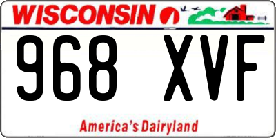WI license plate 968XVF