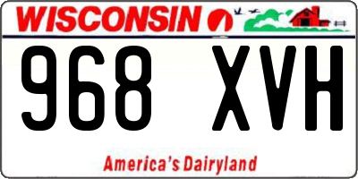 WI license plate 968XVH