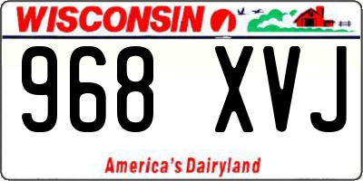 WI license plate 968XVJ