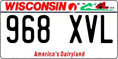 WI license plate 968XVL
