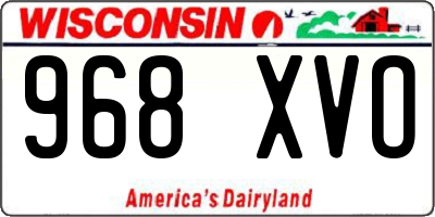WI license plate 968XVO