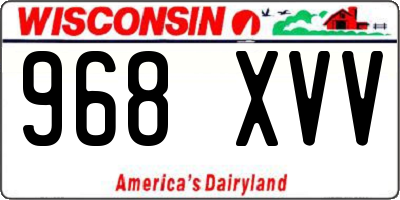 WI license plate 968XVV
