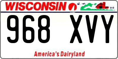 WI license plate 968XVY