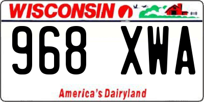 WI license plate 968XWA