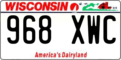WI license plate 968XWC