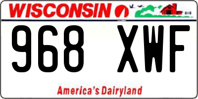 WI license plate 968XWF